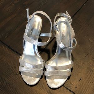 Silver straps heels formal